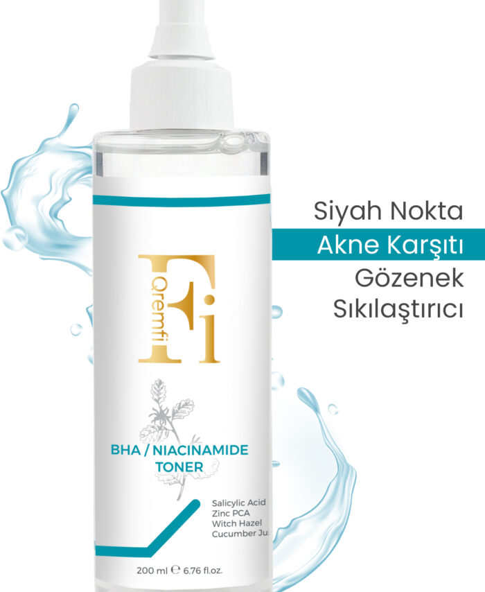 Qremfi Akne Karşıtı Gözenek Sıkılaştırıcı BHA Salisilik ve Niacinamide Tonik 200 ml